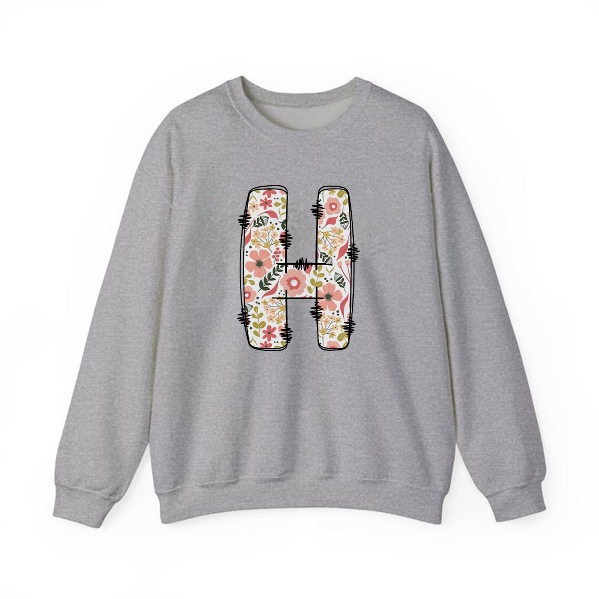 Lettering Print, Casual Sweatshirt, Crew Neck Sweatshirt.