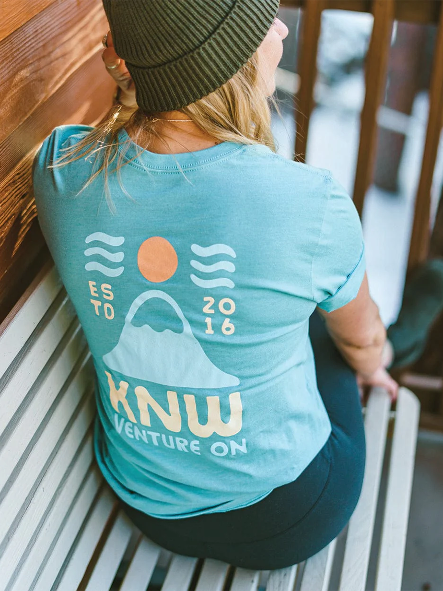 T-Shirt Knw Venture On Round-Neck Short-Sleeved T-Shirt