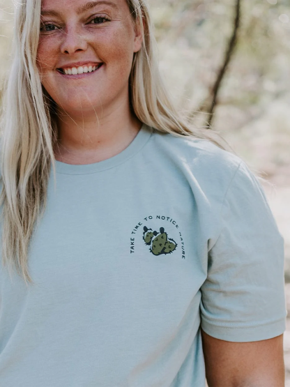 T-Shirt Cactus Pattern Print Round-Neck Short-Sleeved T-Shirt