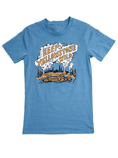 T-Shirt Keep Yellowstone Wild Round-Neck Short-Sleeved T-Shirt