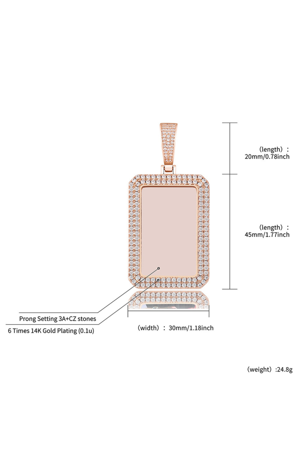 XXXTentacion Double Row Zirconia Square Hip Hop Necklace