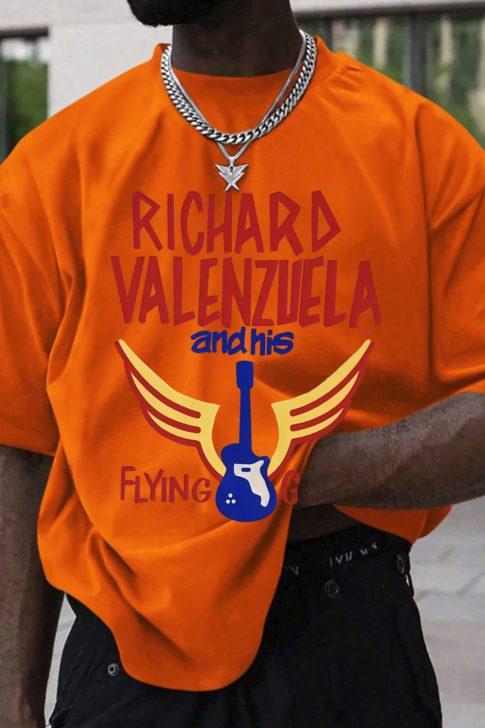 La bamba Movie Bob Richard Valenzuela and His Flying Guitar Tee For Men