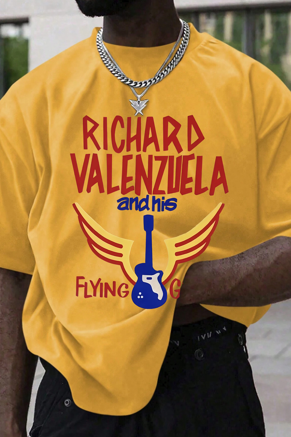 La bamba Movie Bob Richard Valenzuela and His Flying Guitar Tee For Men