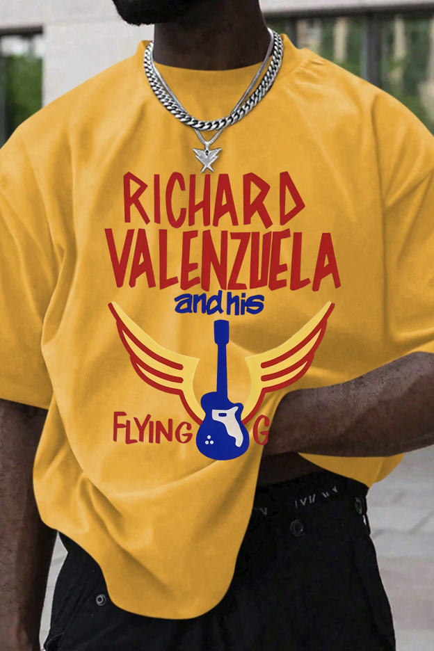 La bamba Movie Bob Richard Valenzuela and His Flying Guitar Tee For Men