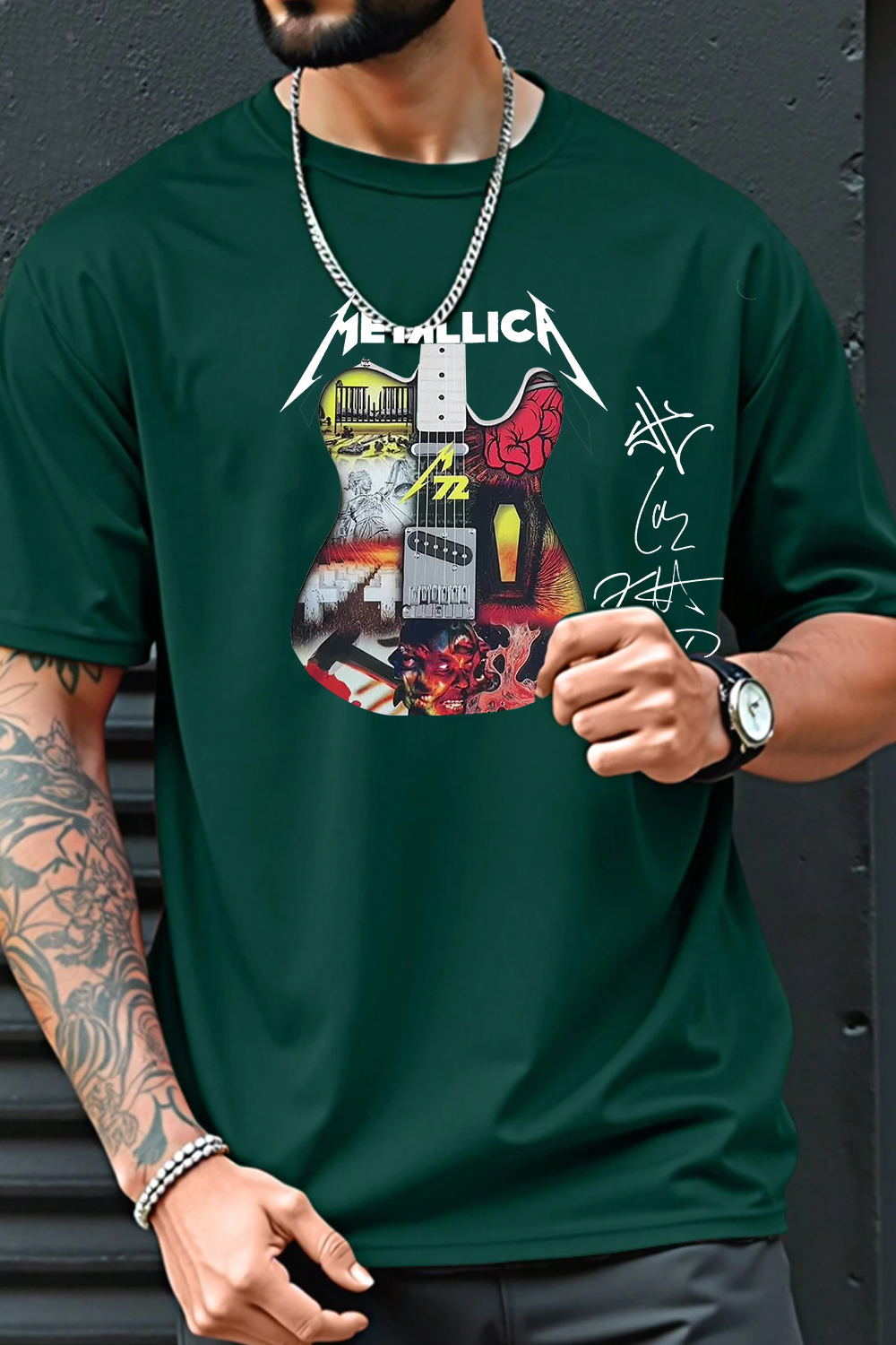 metallica 2025 men TEE