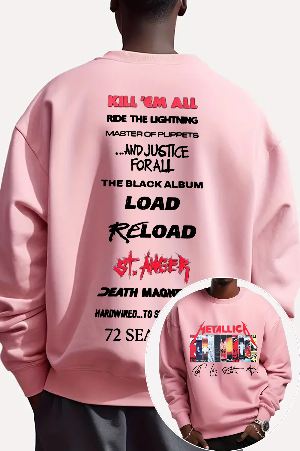Metallica albums men sweatshirt
