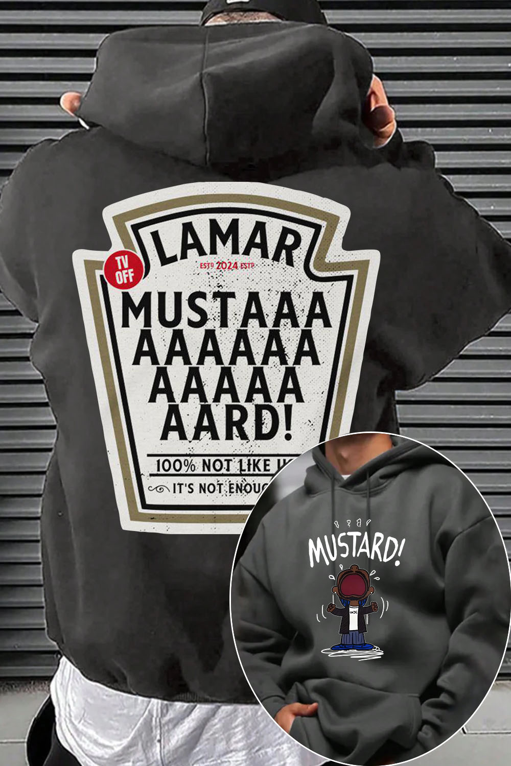 Kendrick Lamar GNX Mustard 2 Sides hoodie For Men