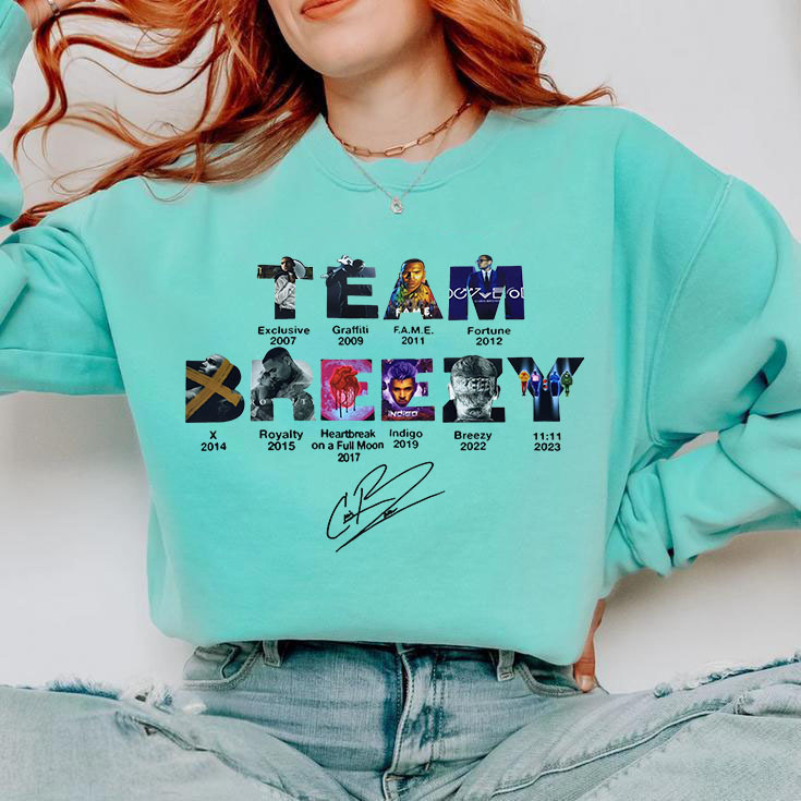 Team Breezy Chris Brown Album Sweatshirt For Women