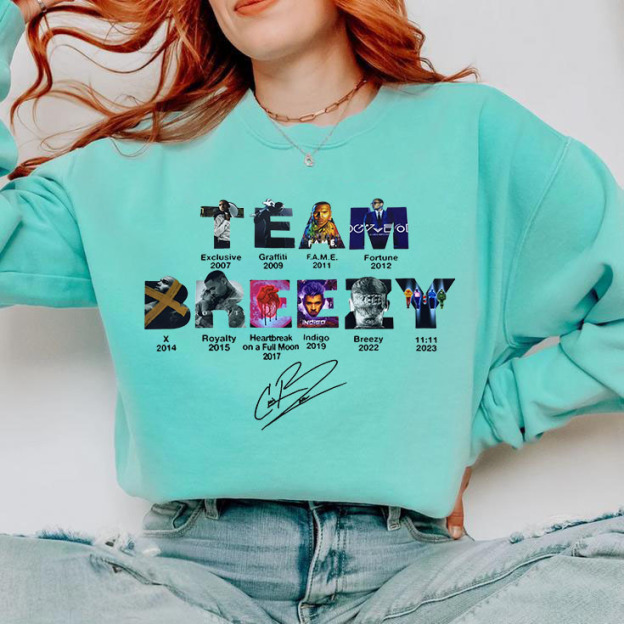 Team Breezy Chris Brown Album Sweatshirt For Women