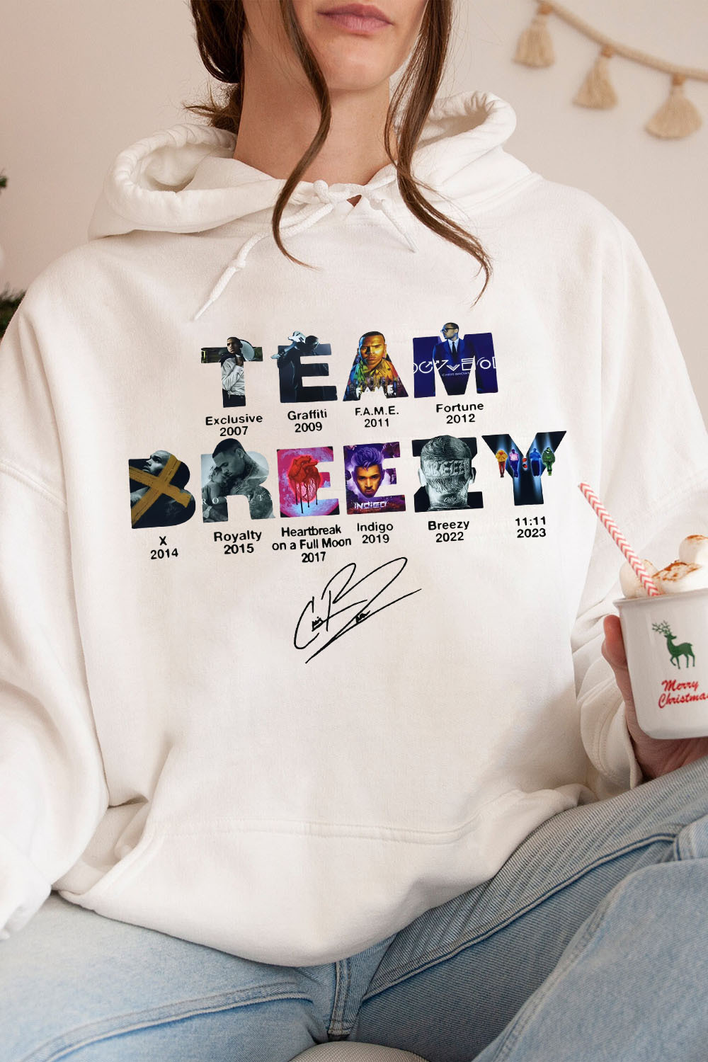 Team Breezy Chris Brown Album Hoodie For Women