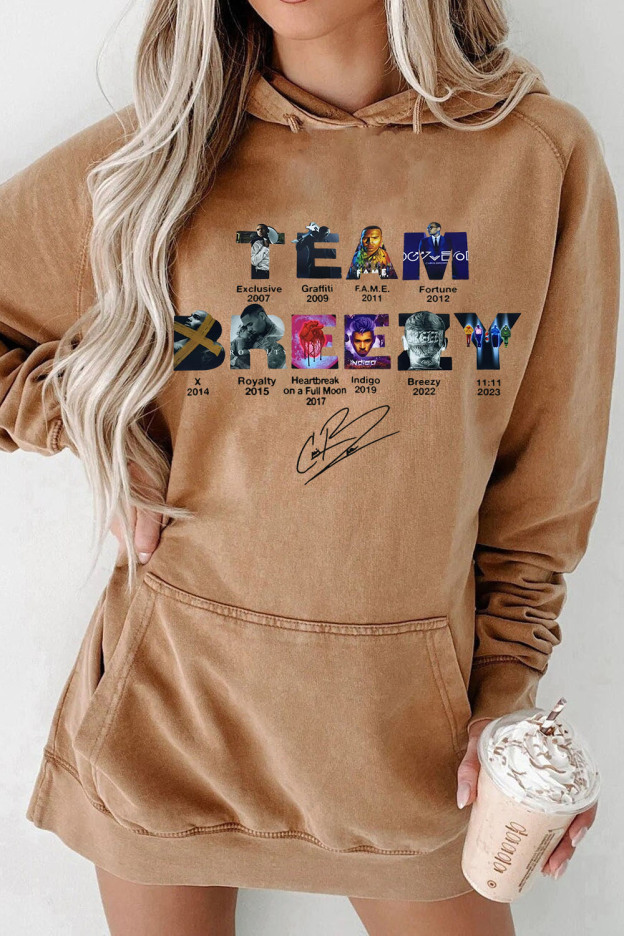 Team Breezy Chris Brown Album Hoodie For Women