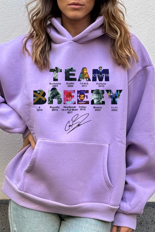 Team Breezy Chris Brown Album Hoodie For Women
