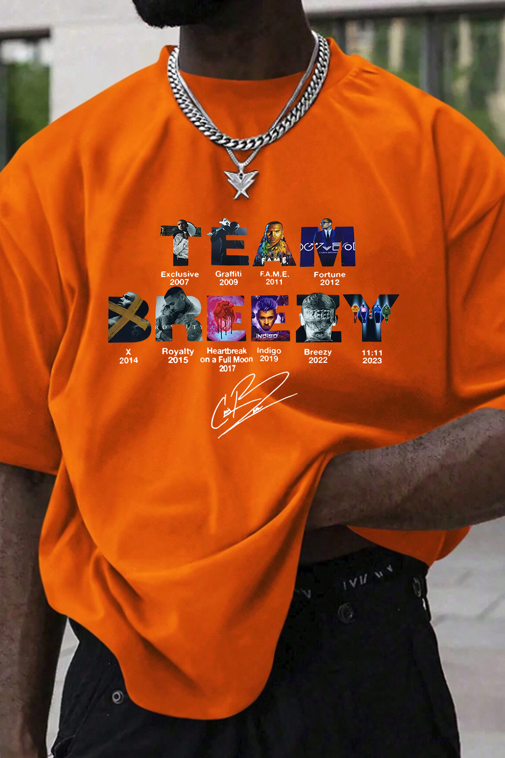 Team Breezy Chris Brown Album Tee For Men