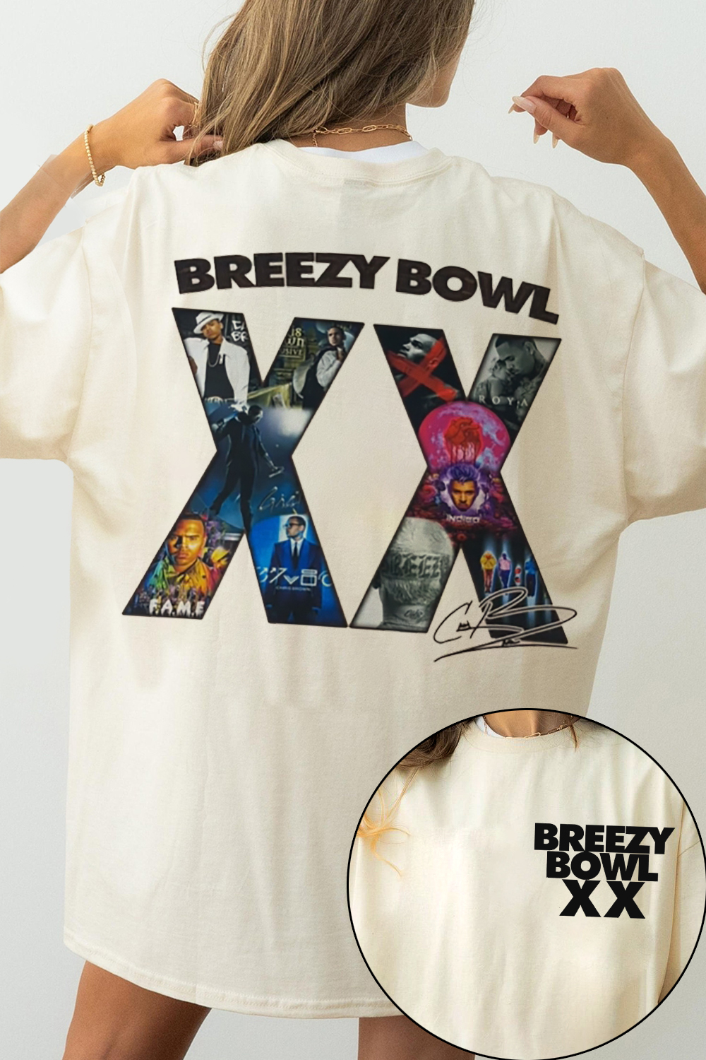 2 Sided Chris Brown Graphic Shirt For Women
