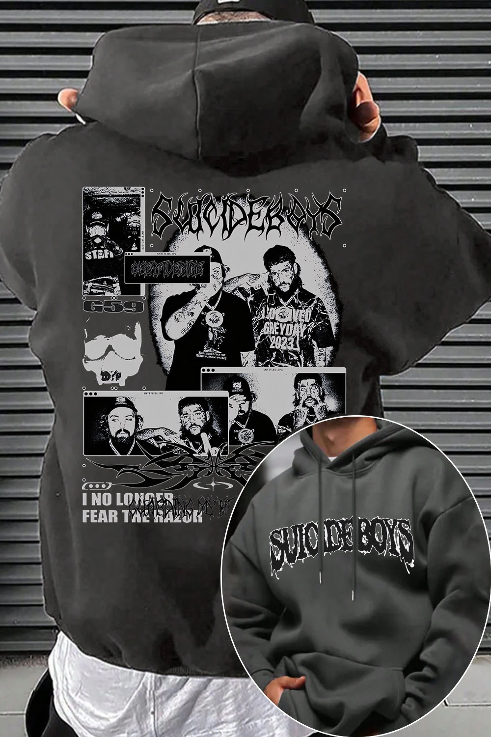 uicideboys casual 2-side printed hoodie