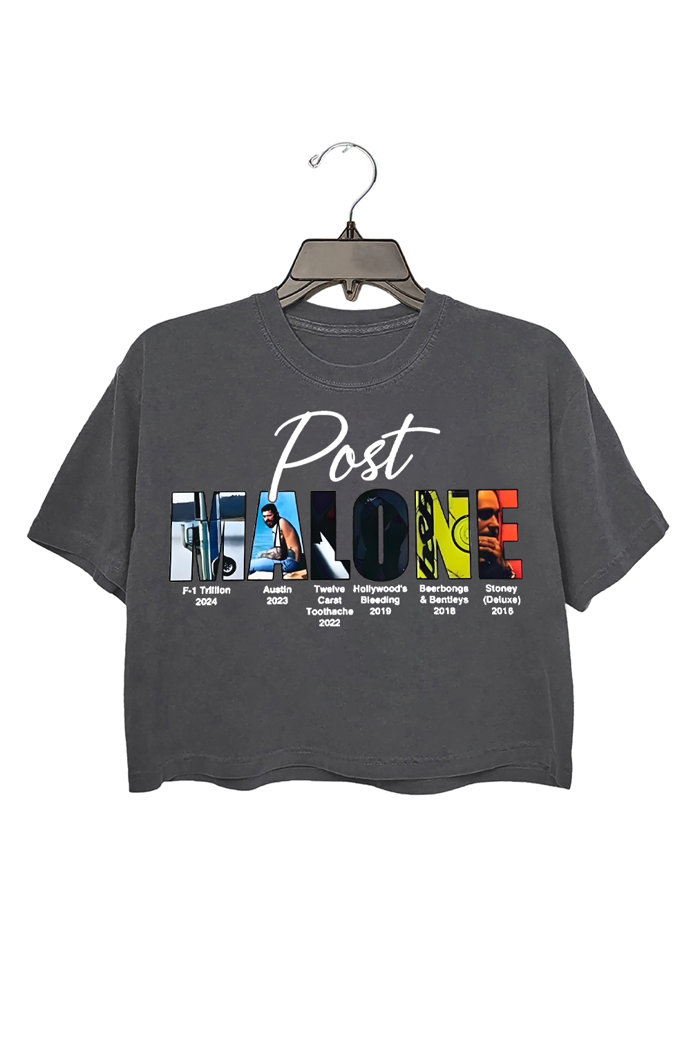 Retro post malone shirt vintage 90s style crop top