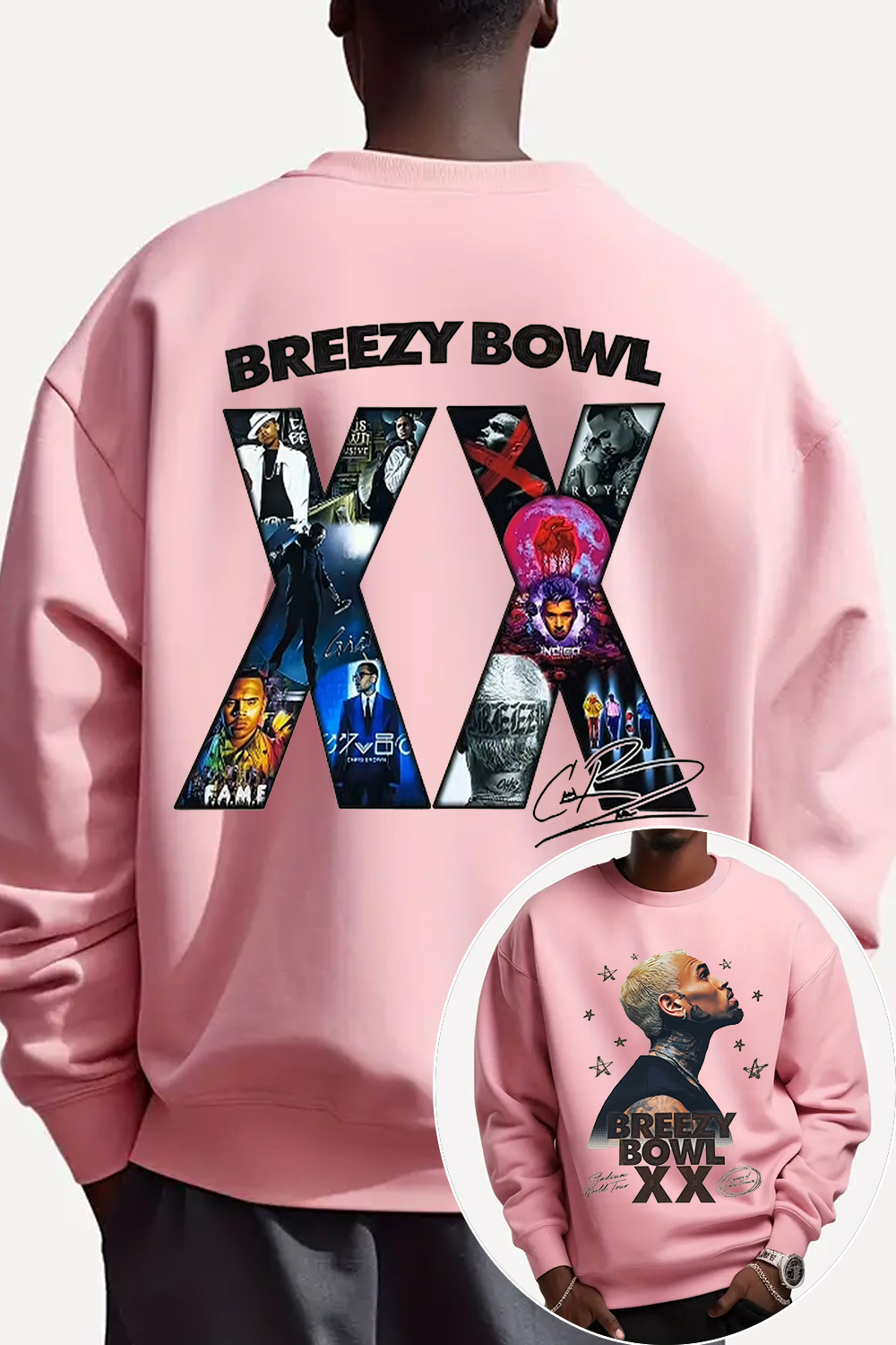 2 Sided CB Graphic Sweatshirt For men