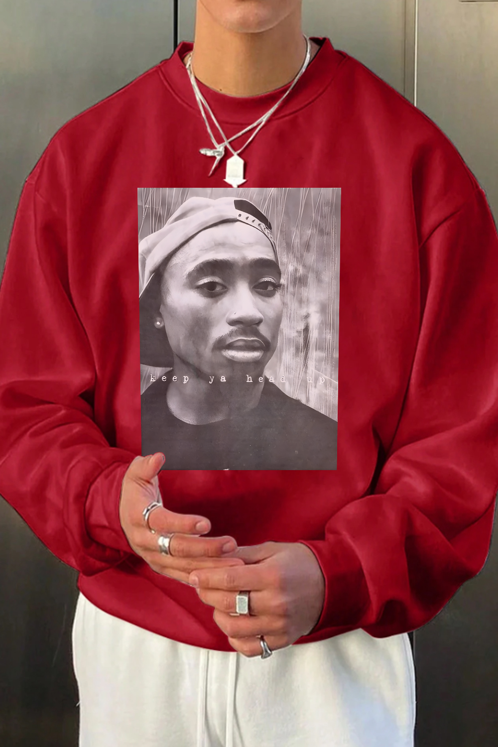 2Pac 90s Rappers Graphic sweatshirt For Men