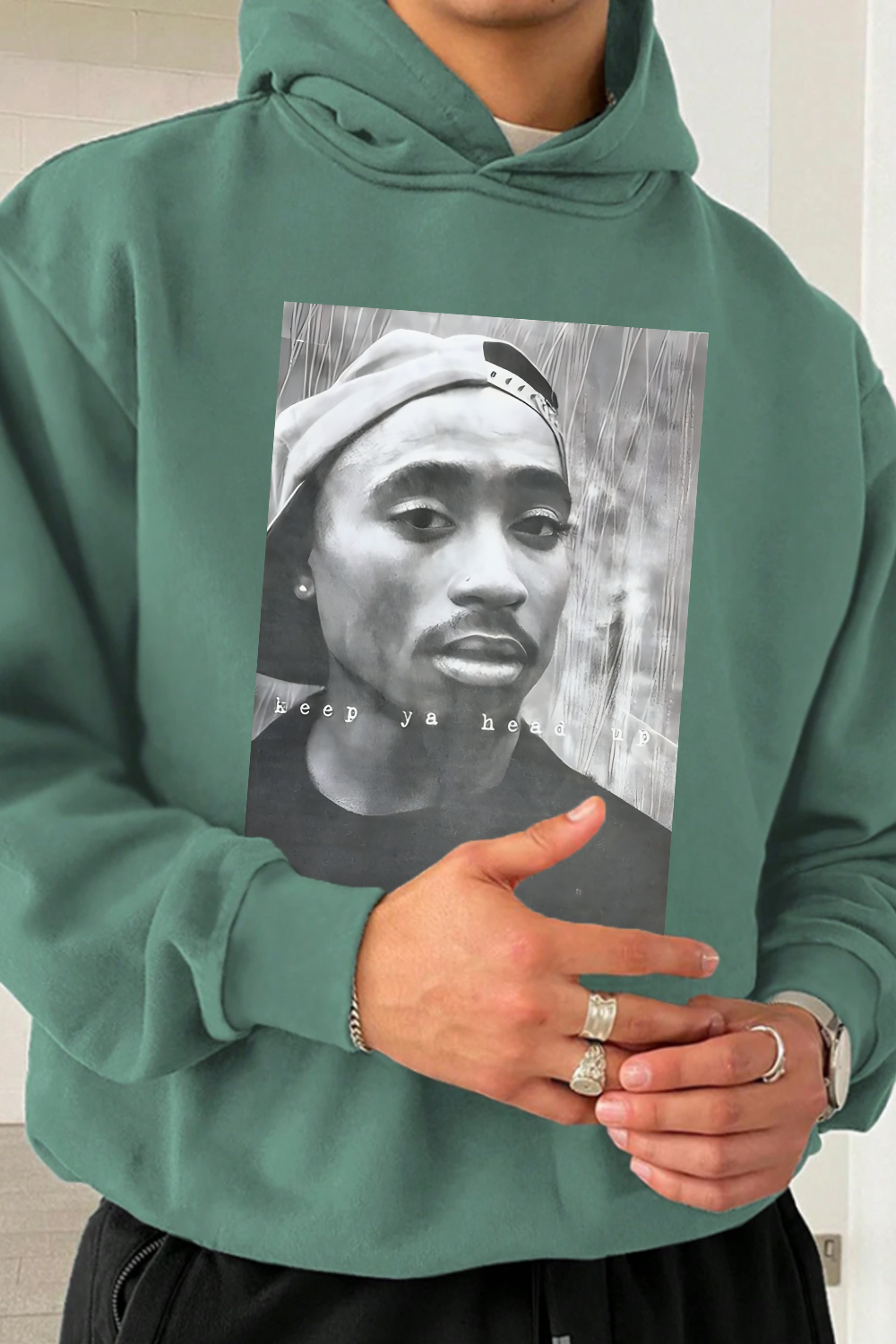 2Pac 90s Rappers Graphic hoodie For Men