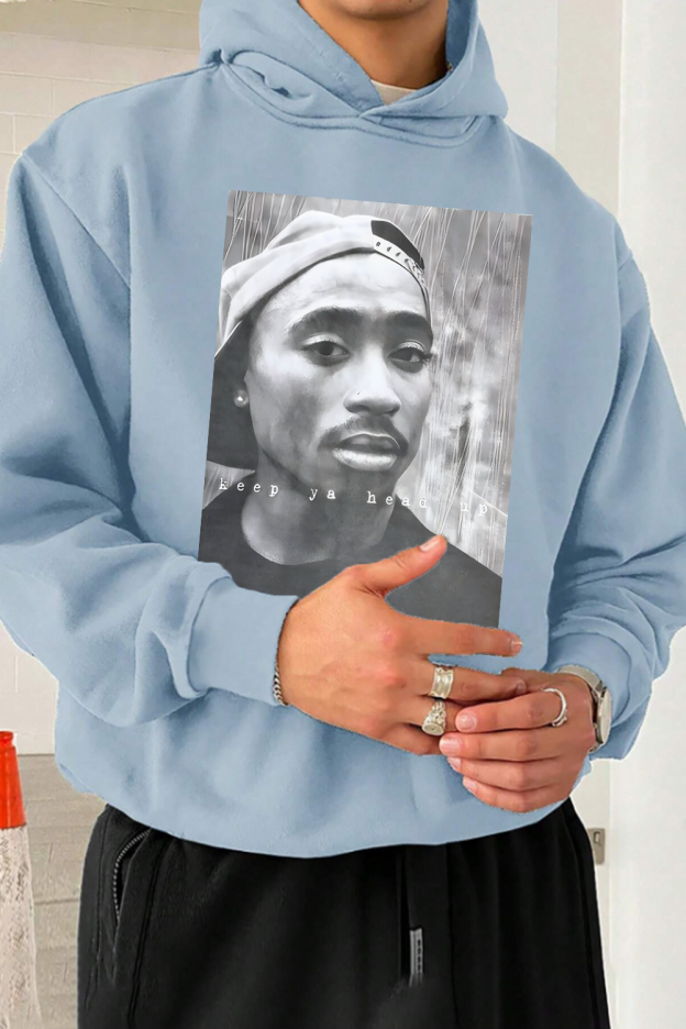 2Pac 90s Rappers Graphic hoodie For Men