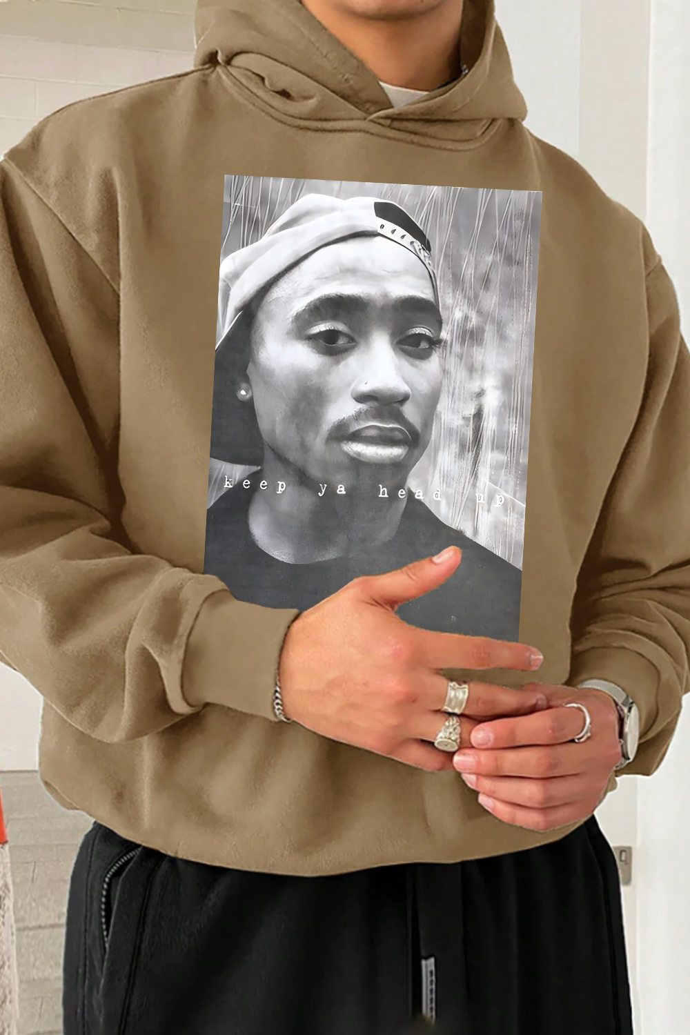 2Pac 90s Rappers Graphic hoodie For Men
