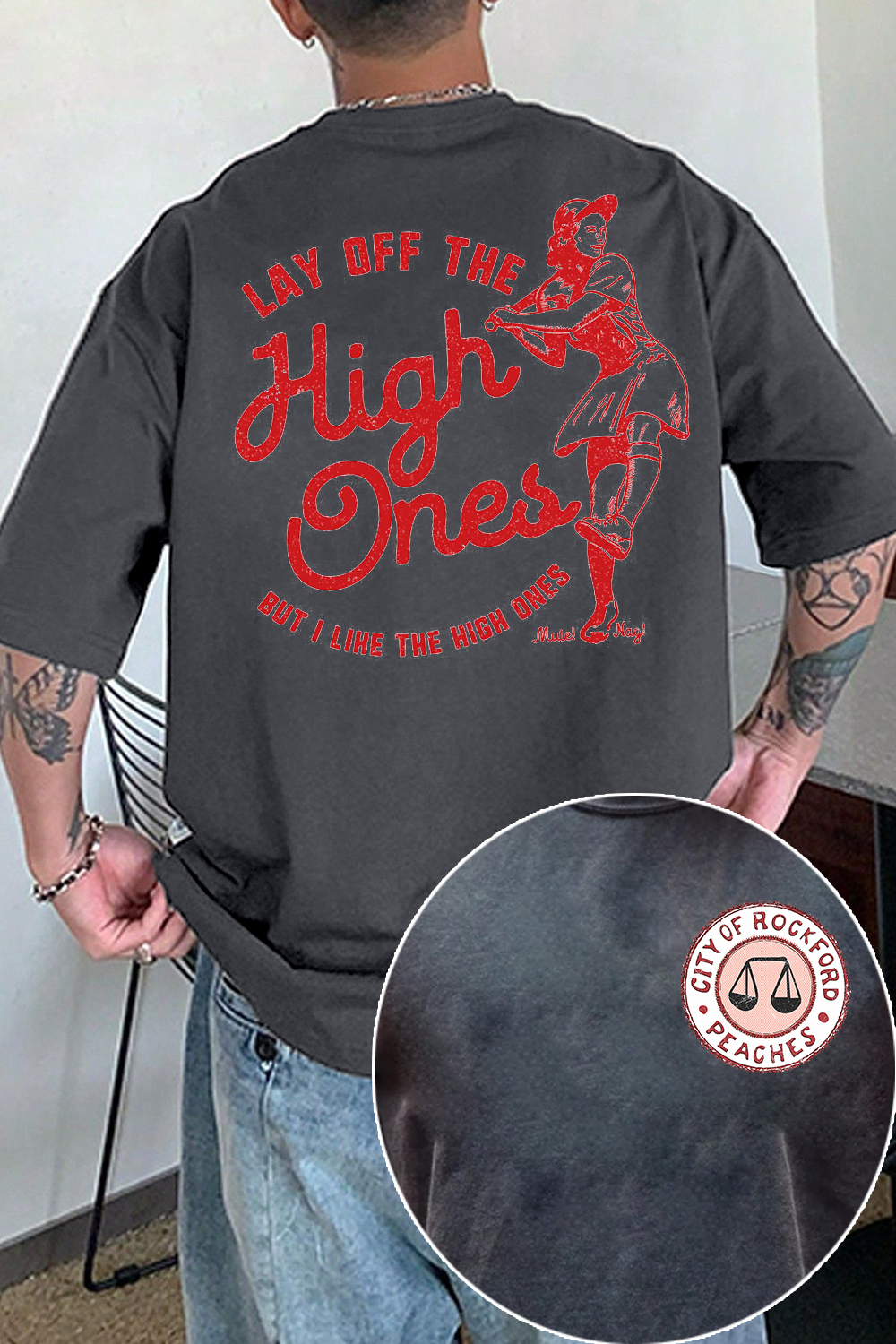 Lay Off The High Ones red variant League of Their Own fan Shirt  For Men