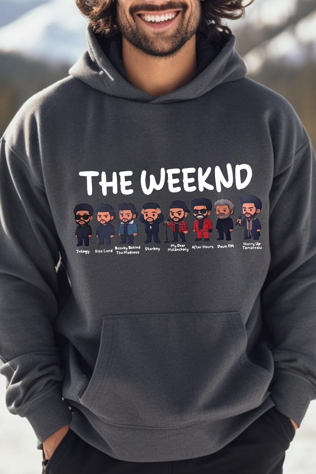 Rock The Weeknd men hoodie and shine brighter
