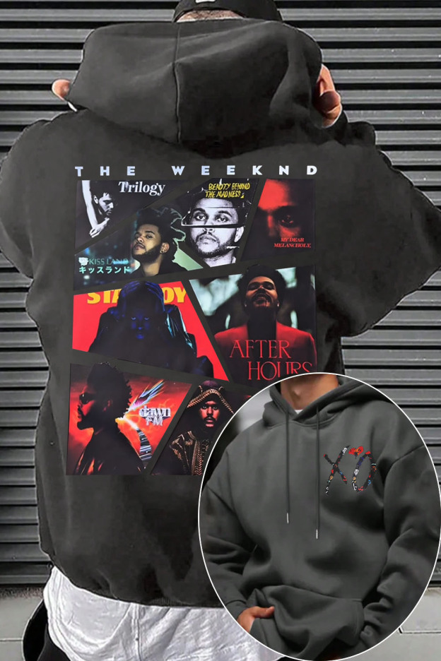 theweeknd double-sided printed HOODIE