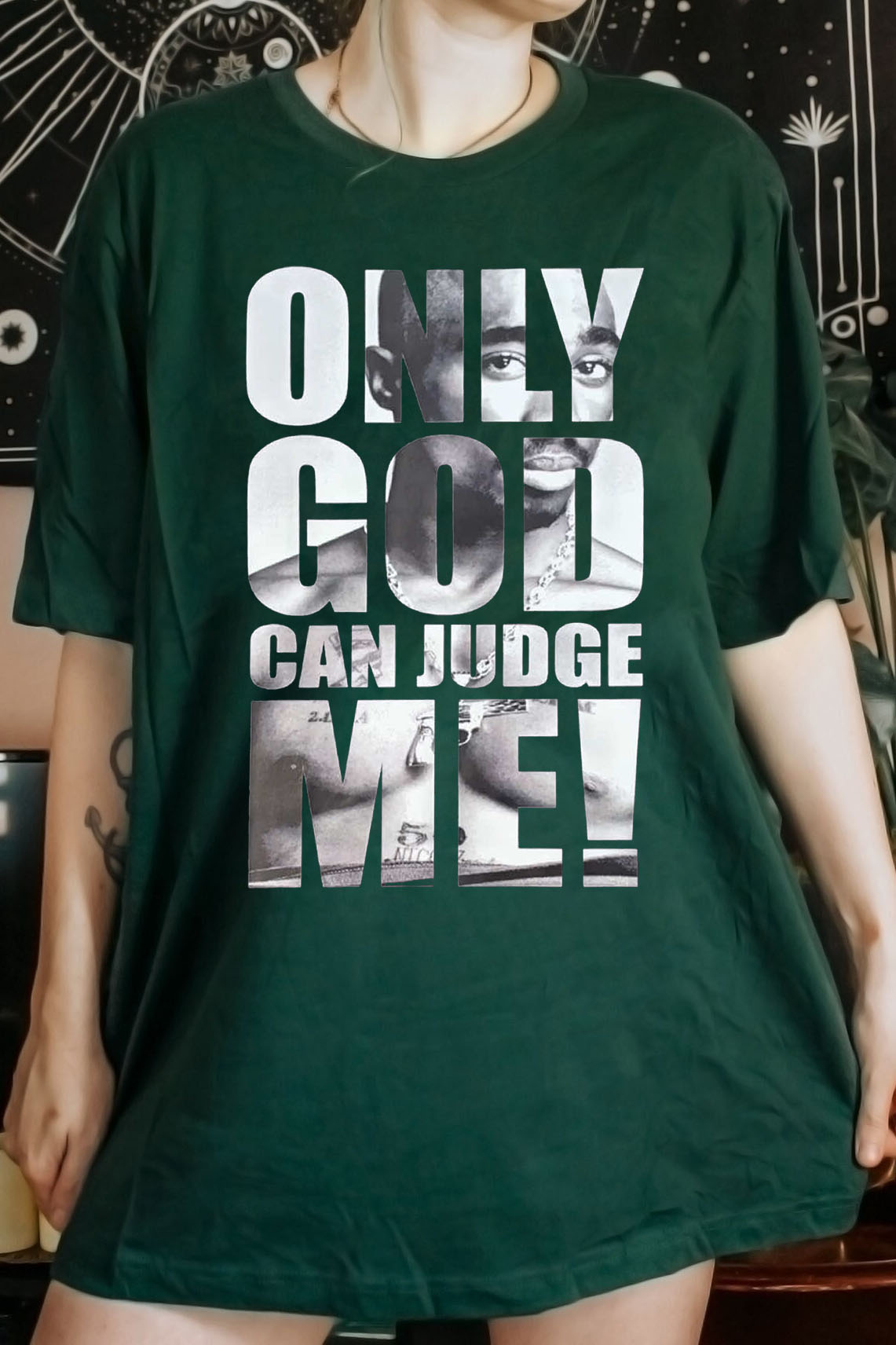 Only God Can Judge Me 2 PAC king T-shirt For Women