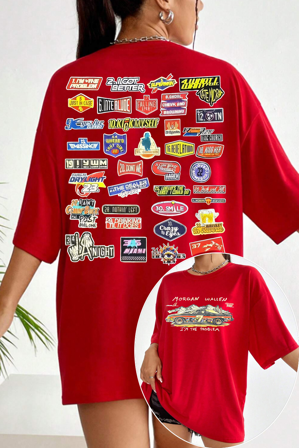 Morgan Wallen concert 2-sided women t-shirt