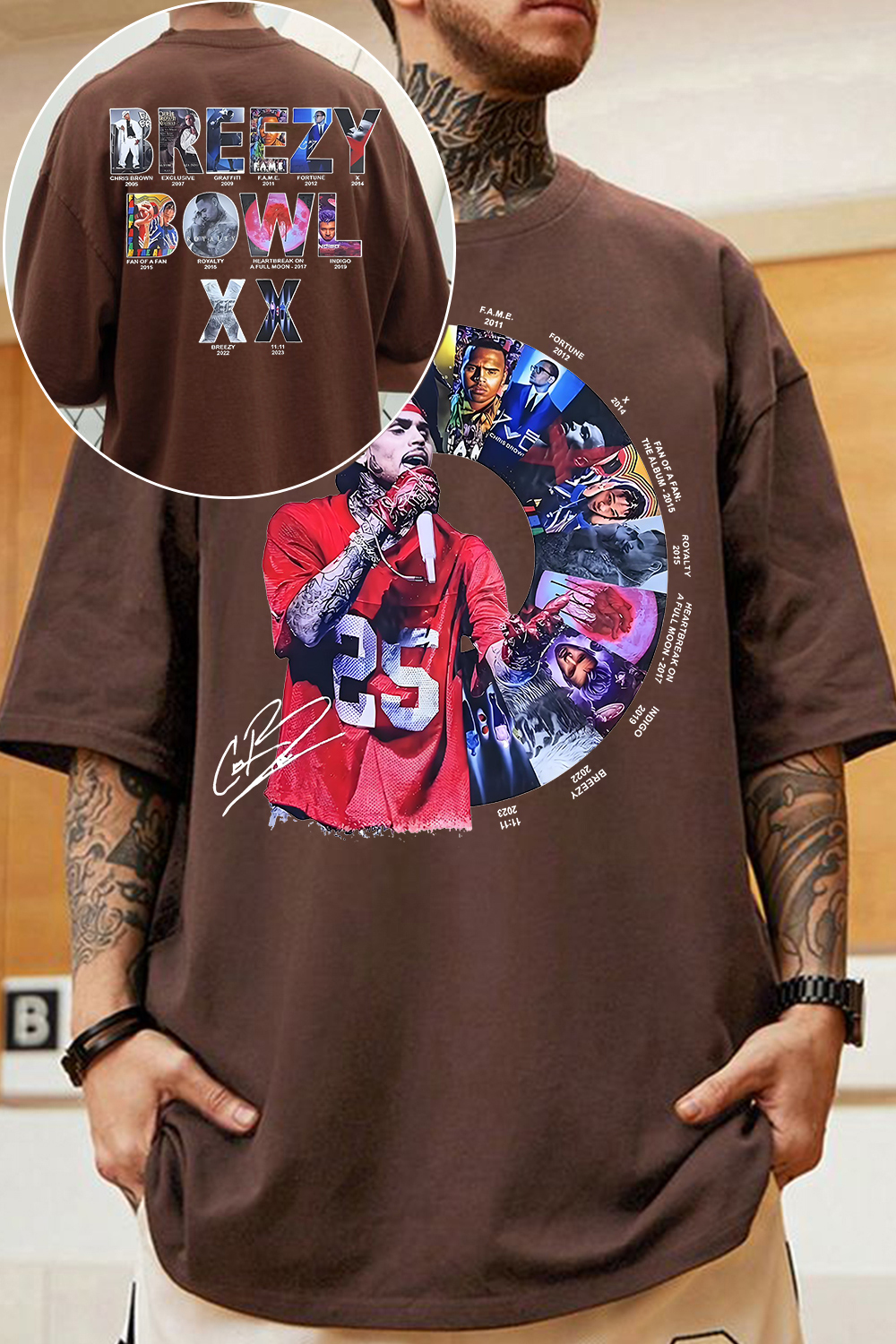 cb 2-side printed Tee For Men