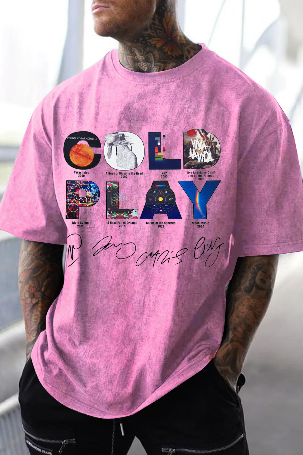 Coldplay washed cotton printed T-shirt