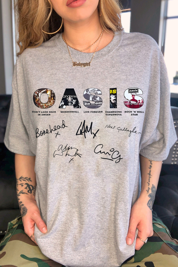 Oasis Unisex T Shirt Definitely Maybe Promo Official Reunion Tour 2025