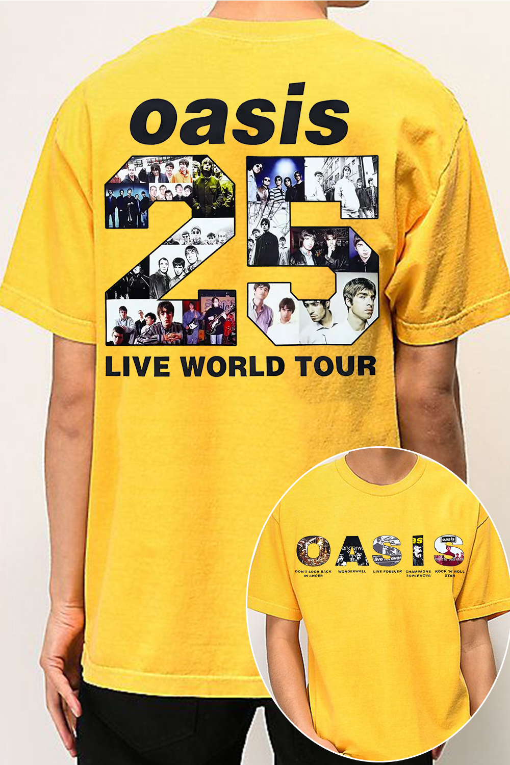 Oasis Unisex T Shirt Definitely Maybe Promo Official Reunion Tour 2025