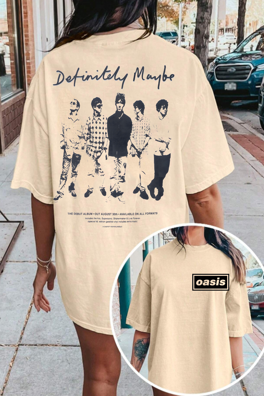 Oasis Unisex T Shirt Definitely Maybe Promo Official Reunion Tour 2025