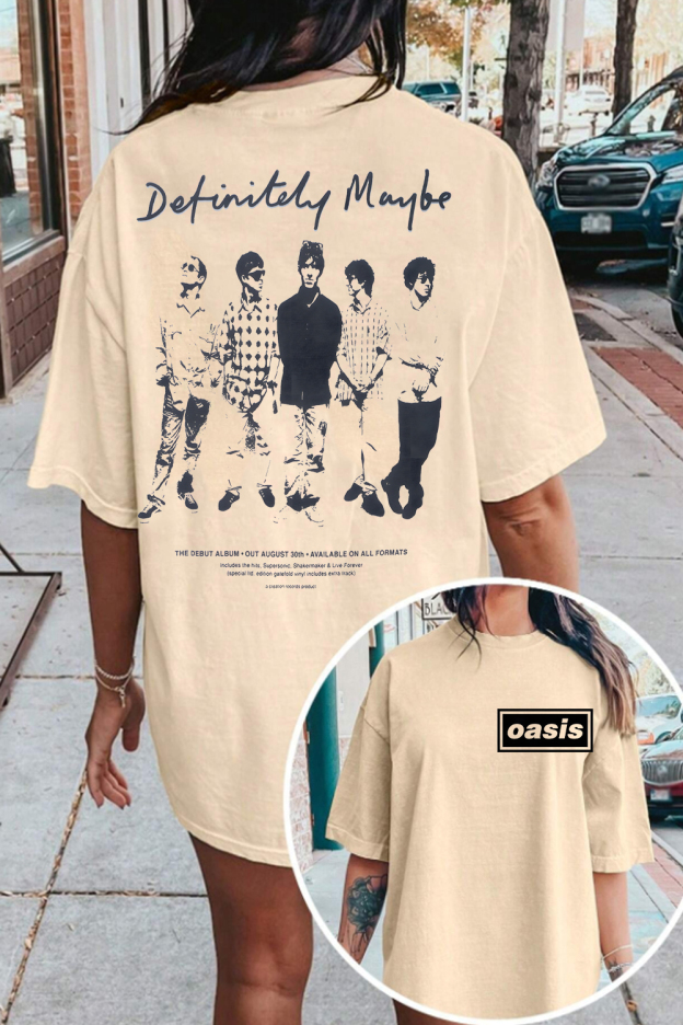 Oasis Unisex T Shirt Definitely Maybe Promo Official Reunion Tour 2025