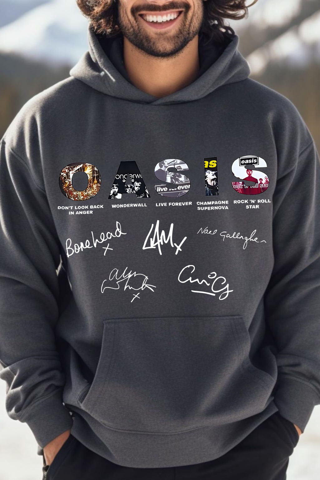 Oasis Unisex Hooded Definitely Maybe Promo Official Reunion Tour 2025