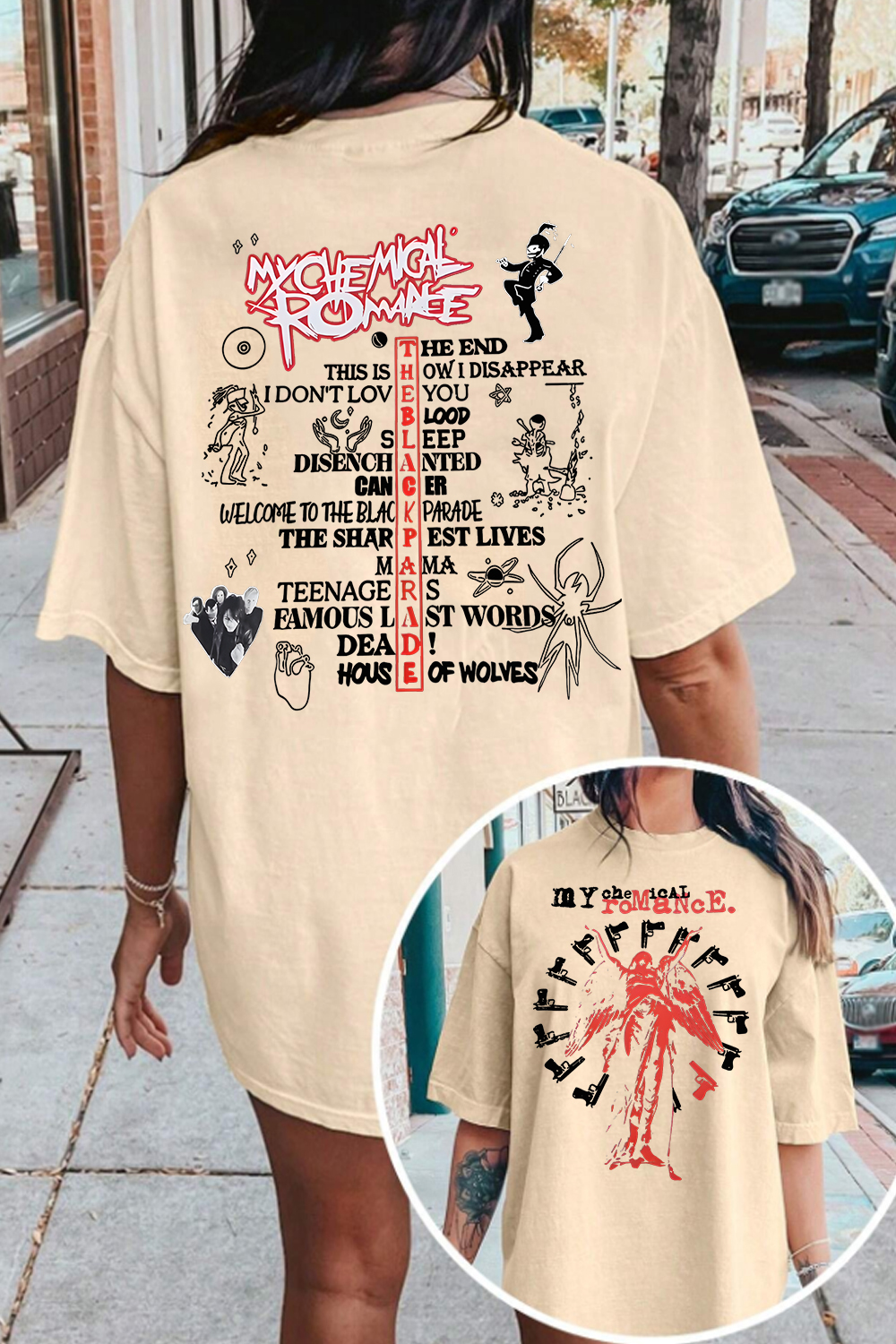 MCR 2-sided WOMEN printed tee