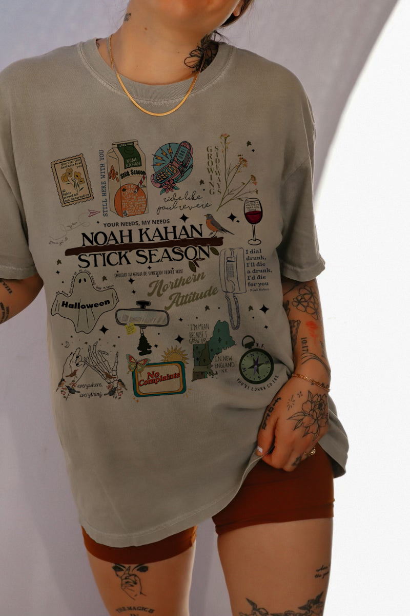 Stick Season Noah Kahan Full Version New Design Tshirt