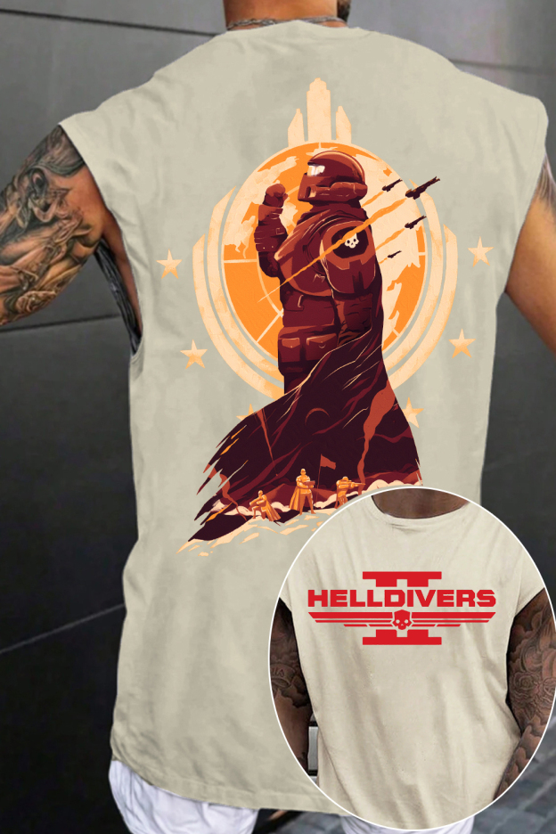 Helldivers 2 Oversized Vintage Men Tank