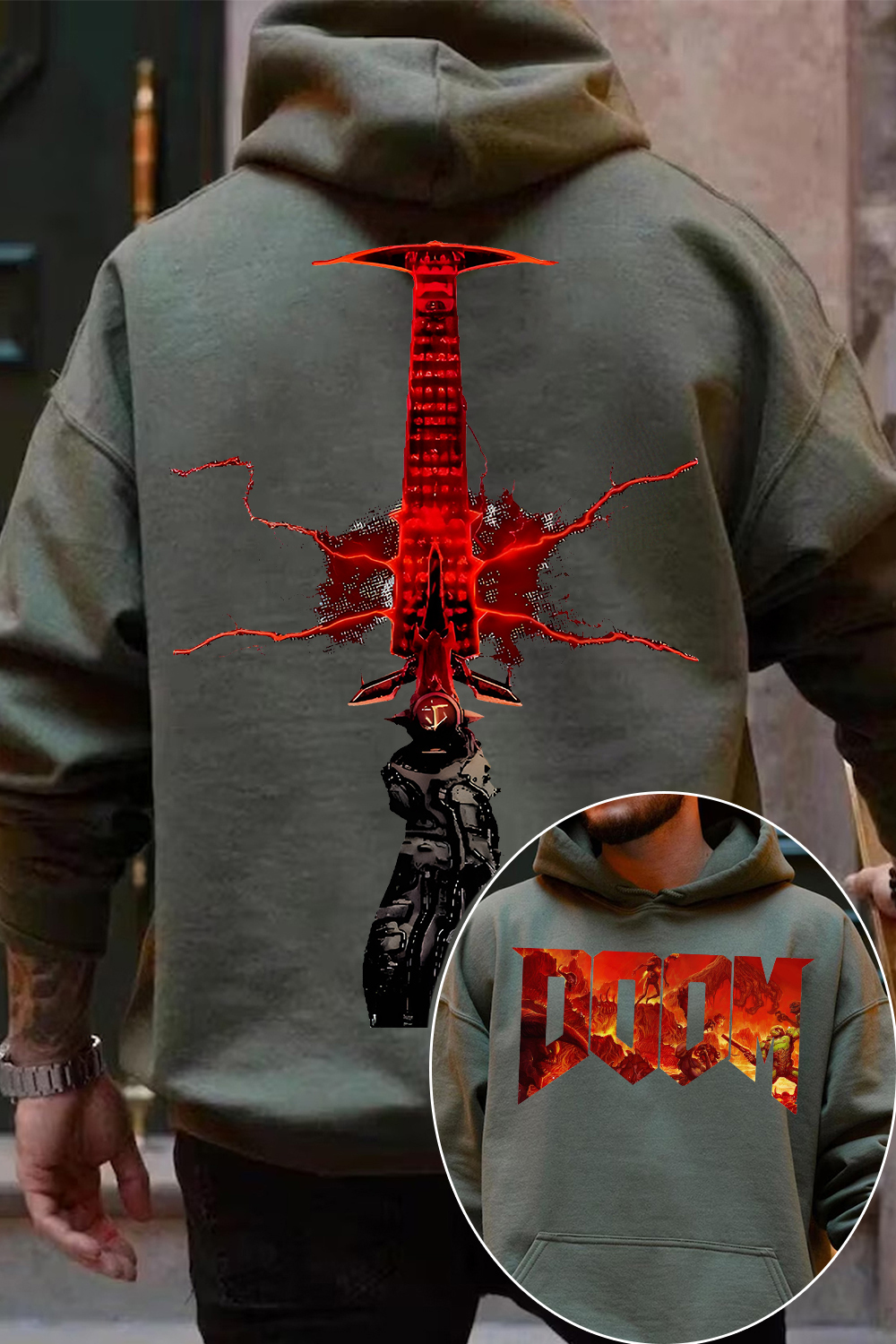 Doom Slayer Crucible Sword Hoodie