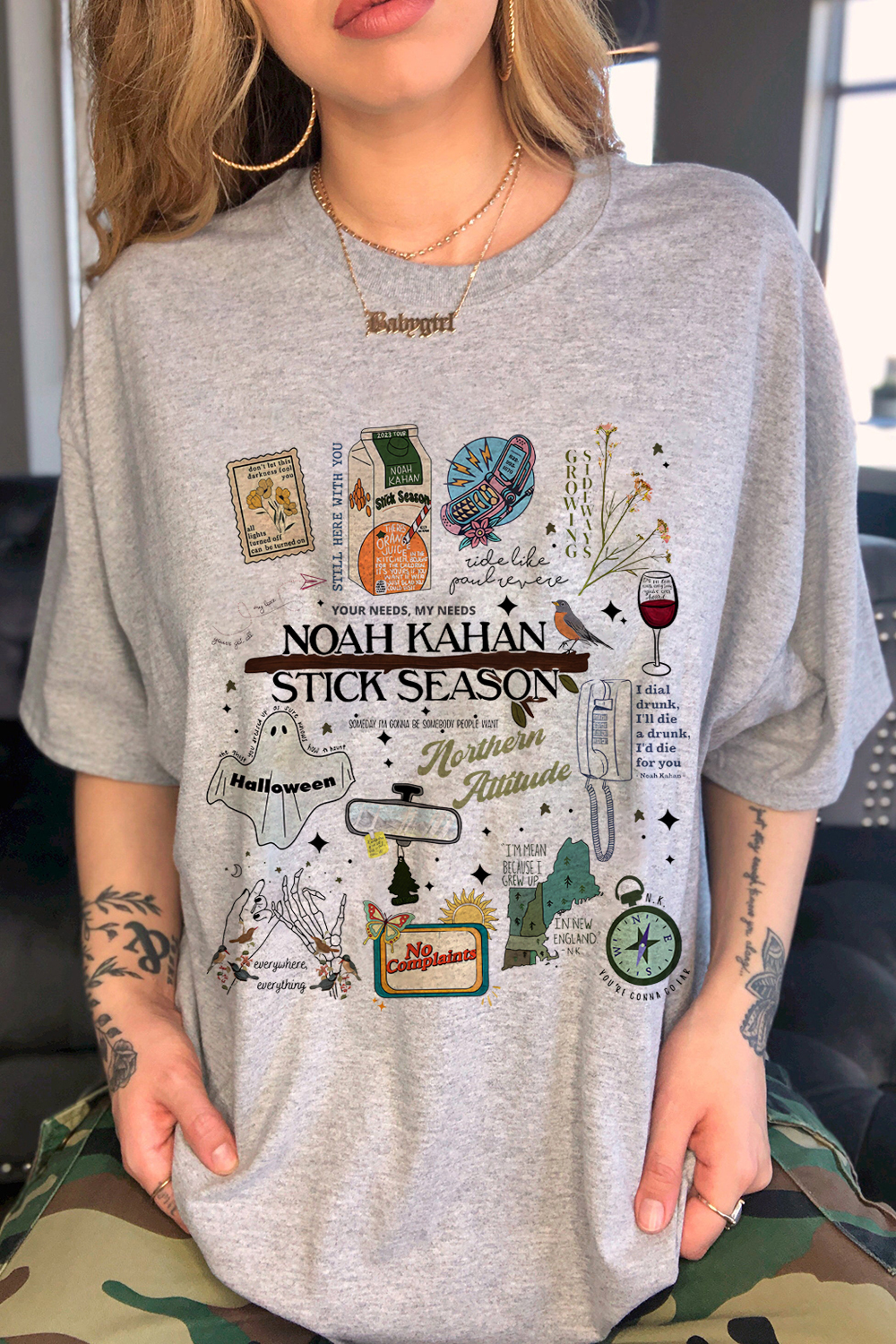 Stick Season Noah Kahan Full Version New Design Tshirt