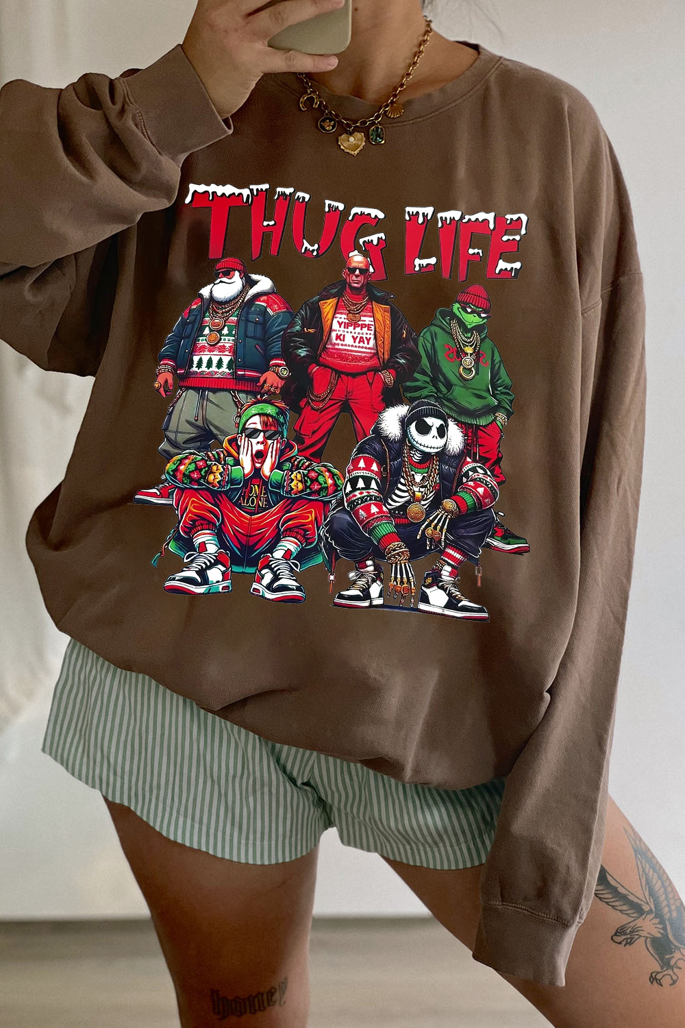 Christmas Personalized Print Sweatshirt