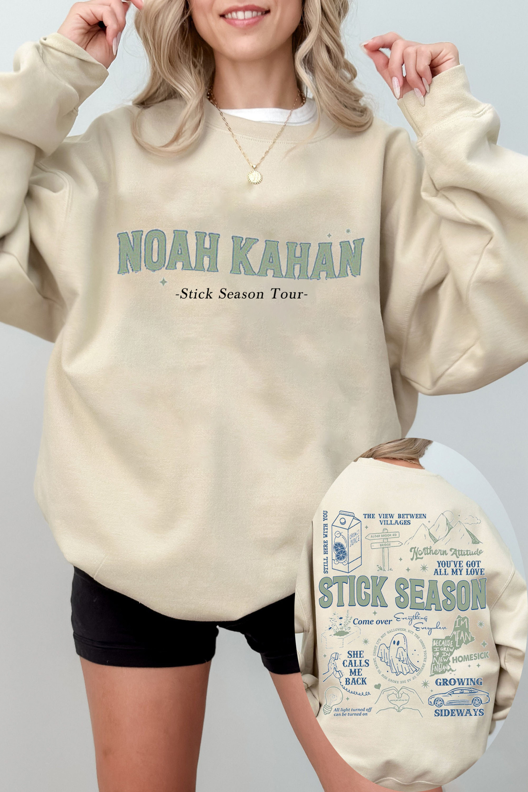 Stick Season 2 Sided Noah Kahan Women Sweatshirt