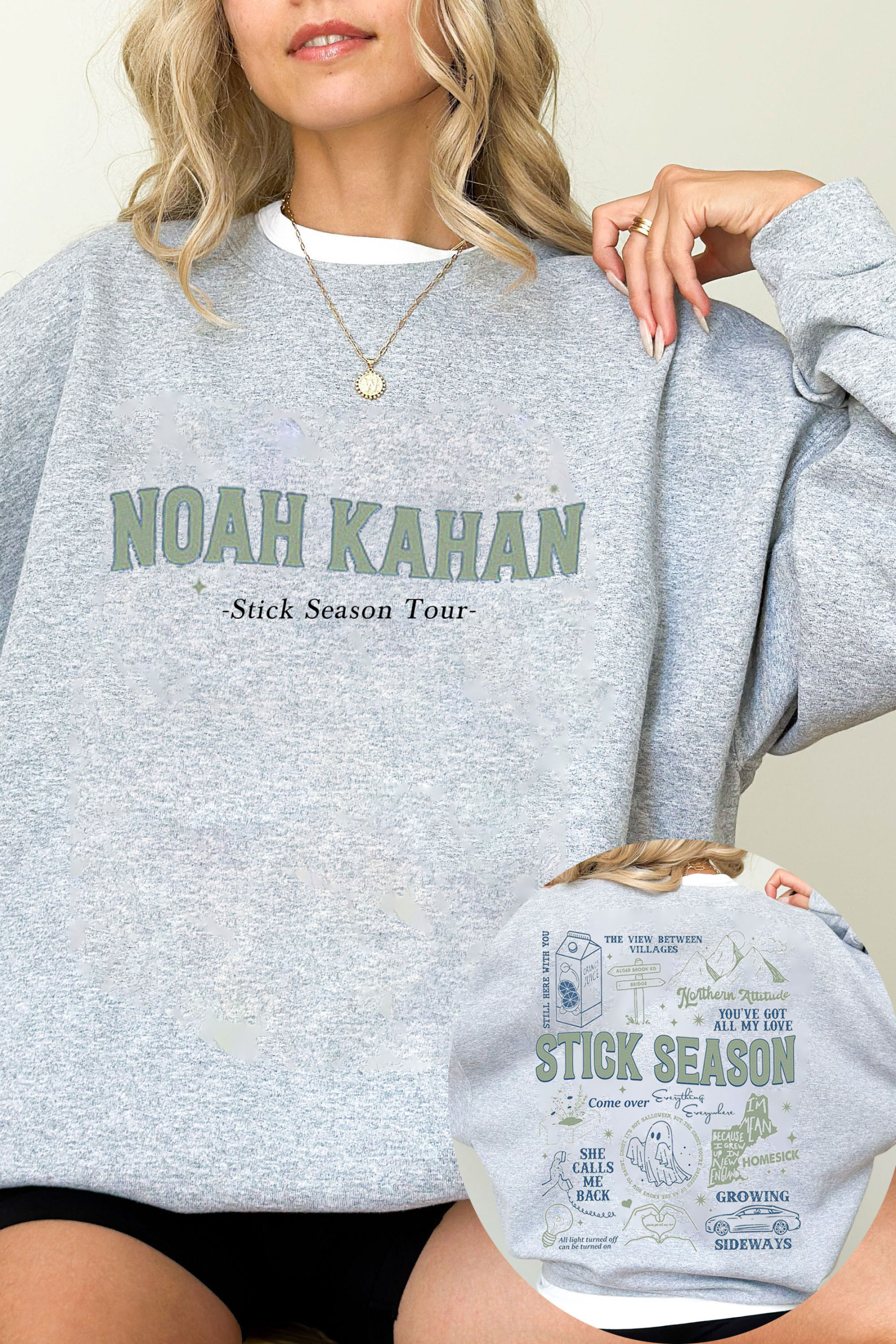 Stick Season 2 Sided Noah Kahan Women Sweatshirt