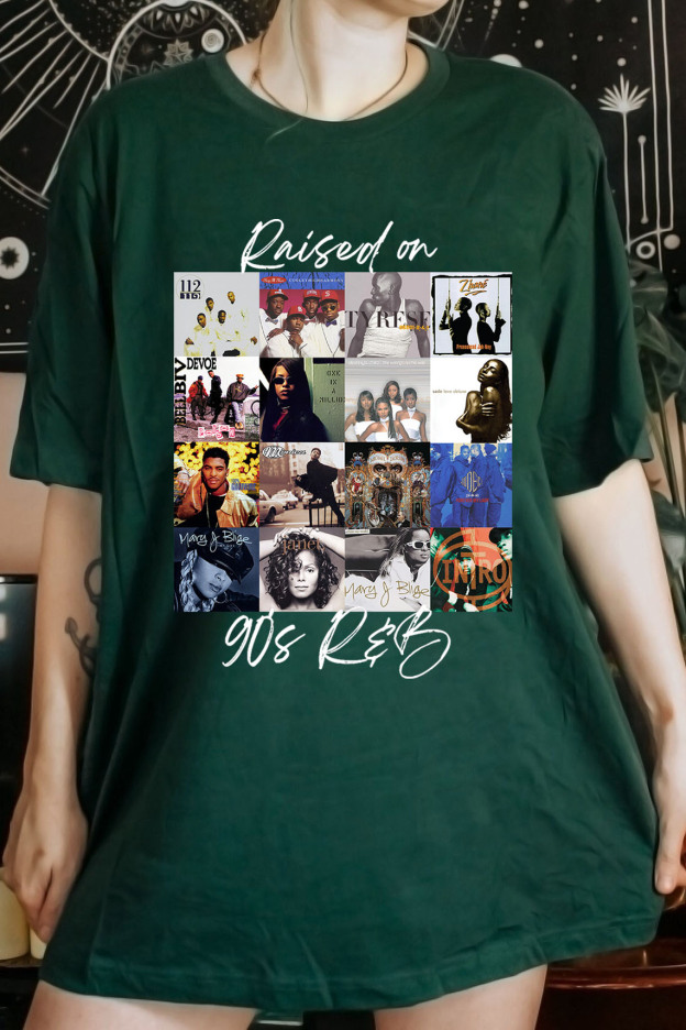 Raised On 90s R&B Album Music Artists-2 Shirts
