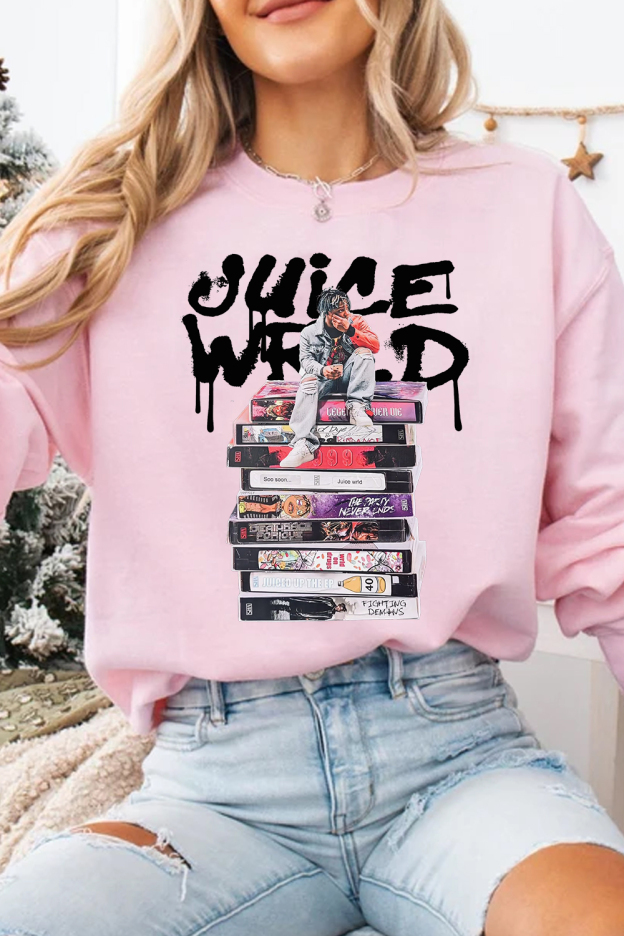 juicewrld long sleeve crew neck sweatshirt