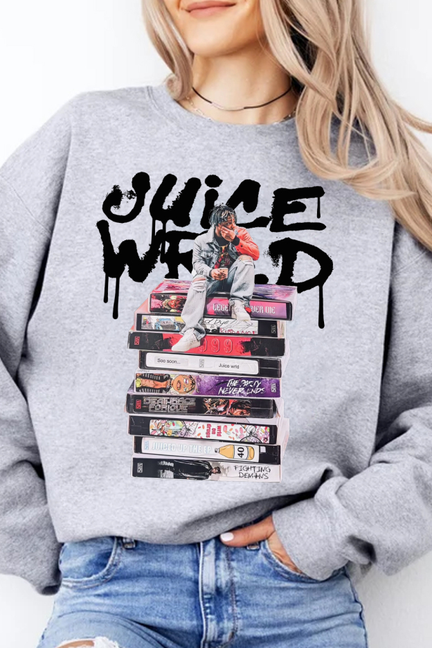 juicewrld long sleeve crew neck sweatshirt