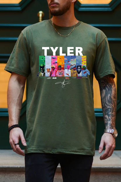 Tyler cartoon print round neck T-shirt