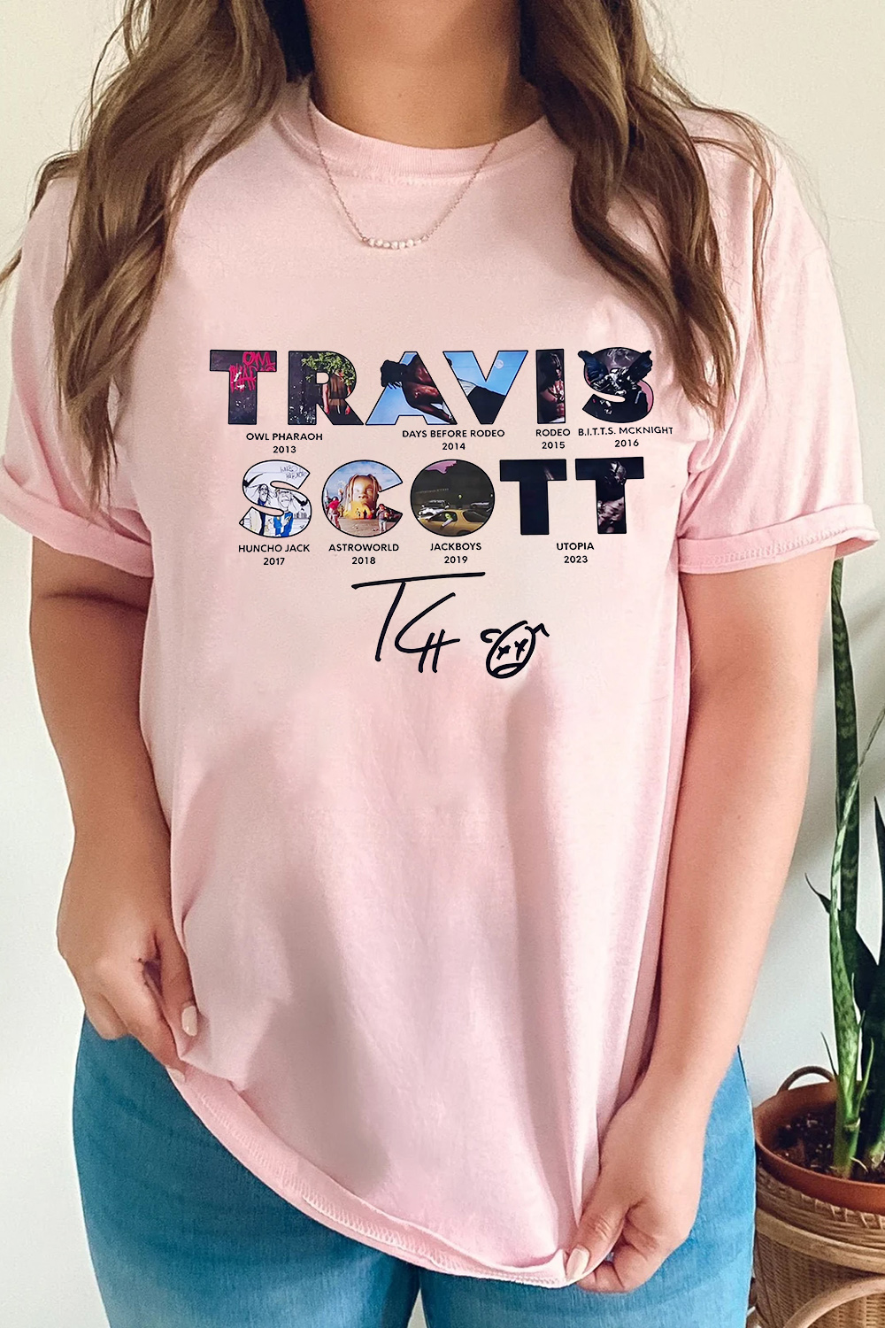 Travisscott personalized round neck T-shirt